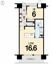 松山市天山1丁目4番7号 アルファライフ天山 の間取り