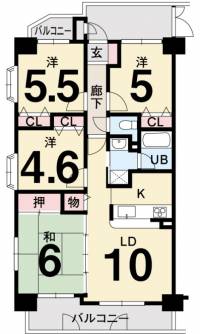 松山市鷹子町796番地1 ダイアパレス鷹子 の間取り