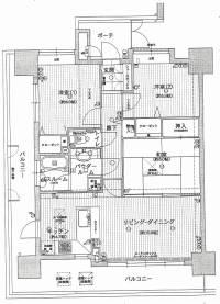 松山市竹原2丁目15番27号 パークベルズ竹原 の間取り