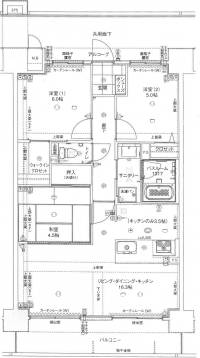 松山市竹原3丁目20番10号 アルファライフ竹原Ⅱ の間取り