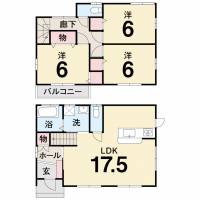 松山市下伊台町1217番地14 松山市下伊台町 一戸建 の間取り