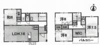 松山市中村1丁目 松山市中村 一戸建 の間取り