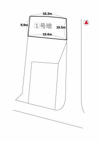 松山市北土居四丁目694番4・694番12 松山市北土居 1号地の区画図