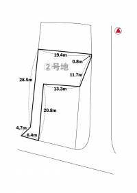 松山市北土居四丁目694番4・694番12 松山市北土居 2号地の区画図