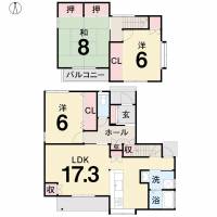 松山市東石井7丁目702-11 松山市東石井 一戸建 の間取り