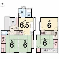 松山市保免西1丁目513-11 松山市保免西 一戸建 の間取り