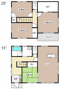 松山市久保田町123-2 松山市久保田町 一戸建 の間取り