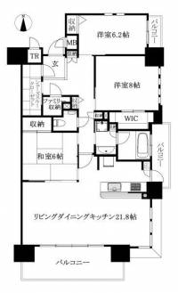 松山市三番町7丁目 クラース三番町 の間取り