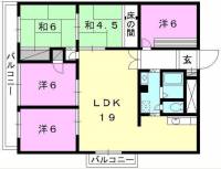 松山市千舟町6丁目 シャンボール千舟 の間取り