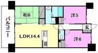 松山市高砂町3丁目 ロイヤルガーデンシティ高砂 の間取り