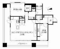 松山市本町3丁目 グランディア札之辻 の間取り