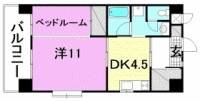 松山市千舟町6丁目 パークハイツ千舟 の間取り