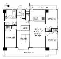 松山市持田町1丁目 ジェイシティ持田 の間取り