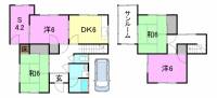 松山市西垣生町 松山市西垣生町 一戸建 の間取り