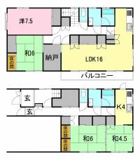 松山市水泥町 松山市水泥町 一戸建 の間取り