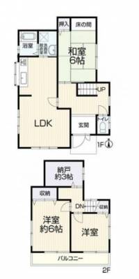 松山市保免中1丁目 松山市保免中 一戸建 の間取り