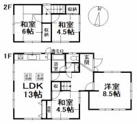 松山市北久米町 松山市北久米町 一戸建 の間取り