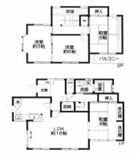 松山市石風呂町 松山市石風呂町 一戸建 の間取り