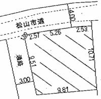 松山市山越3丁目 松山市山越  の区画図