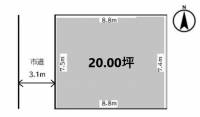 松山市雄郡1丁目 松山市雄郡  の区画図