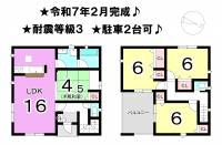 松山市三町２丁目 松山市三町 一戸建 2号棟の間取り