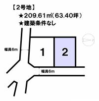 松山市白水台３丁目 松山市白水台  2号地の区画図