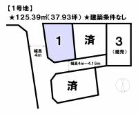 松山市高岡町 松山市高岡町  1号地の区画図