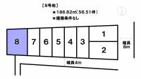 松山市石風呂町 松山市石風呂町  8号地の区画図