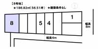 松山市石風呂町 松山市石風呂町  8号地の区画図