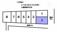 松山市石風呂町 松山市石風呂町  2号地の区画図