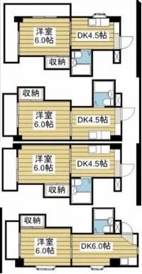 松山市鉄砲町 （一括マンション）鉄炮町 の間取り