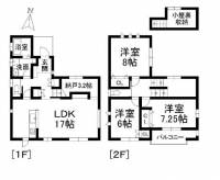 松山市東垣生町441-6 松山市東垣生町 一戸建 の間取り