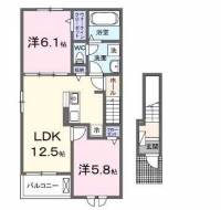 愛媛県四国中央市妻鳥町1085-3コアガーデンA 201の外観