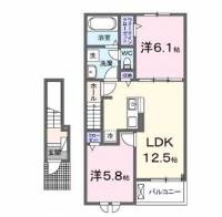 愛媛県四国中央市妻鳥町1085-3コアガーデンA 203の外観