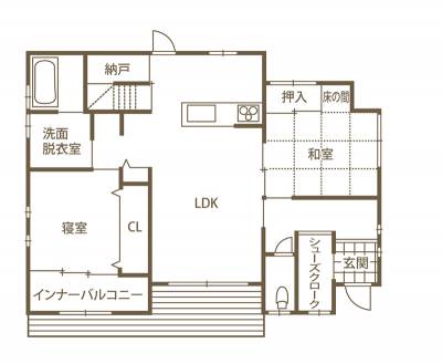  日本家屋のよさをアップグレードして心から落ち着けるやさしい空間に 1F間取り図