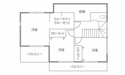 住む人に満足を 環境にやさしさを 志津川おもいやりの家 2F間取り図