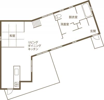 家を楽しむことをまじめに考えた Tanosimuの家 1F間取り図