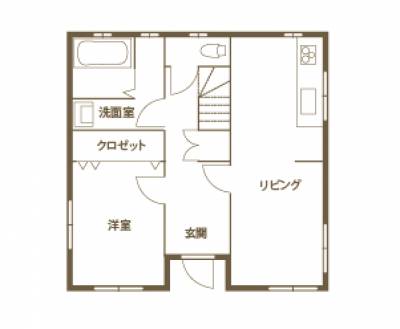 定額制リノベーションＲＥ住むの シンプルスタイルの家 1F間取り図