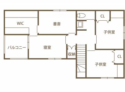 迫力の大空間と洗練されたデザイン 機能的で心地よい暮らしのある家 2F間取り図