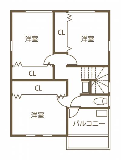 デザインは「引き算」からスタート
シンプルな空間にグリーンが映える家 2F間取り図